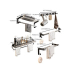 Mattes Black Bathroom Hardware Set Metal & Acrylic Bathroom Shelf/Towel Holder/Bathrobe Hook