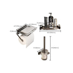 Mattes Black Bathroom Hardware Set Metal & Acrylic Bathroom Shelf/Towel Holder/Bathrobe Hook