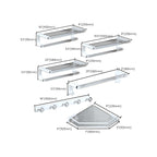 White & clear acrylic bathroom accessory set with towel holder/paper holder/robe hooks