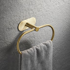 4-piece traditional bathroom hardware set with towel ring/paper holder & bath towel hook