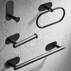 4-piece traditional bathroom hardware set with towel ring/paper holder & bath towel hook