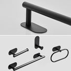 4-piece traditional bathroom hardware set with towel ring/paper holder & bath towel hook