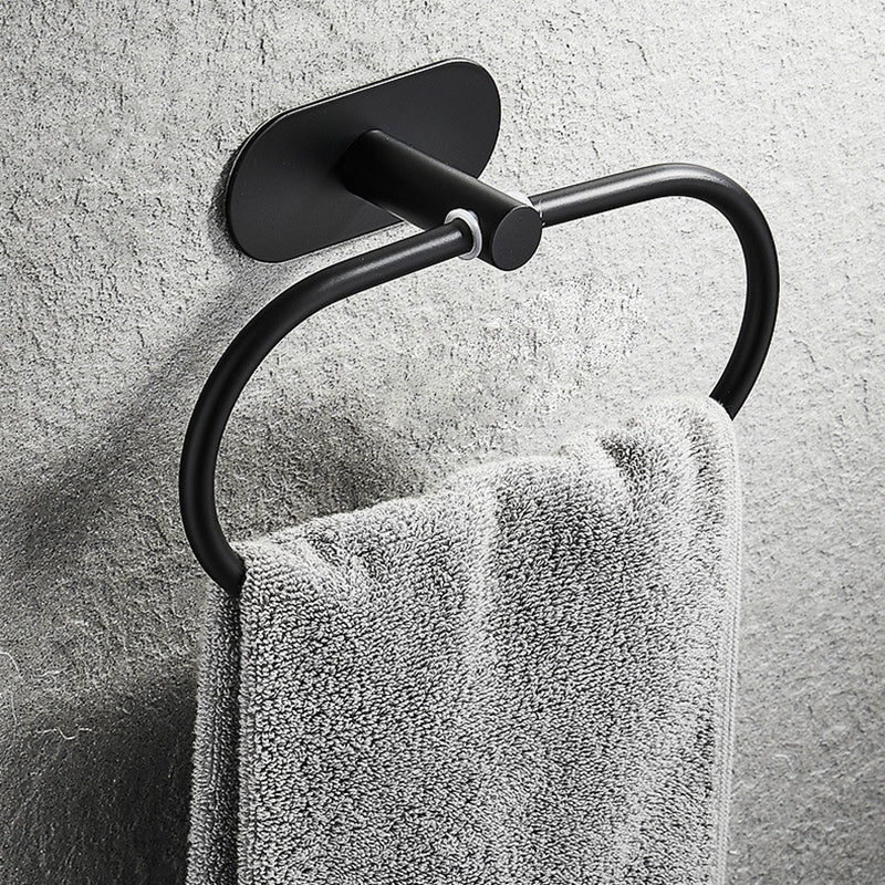 4-piece traditional bathroom hardware set with towel ring/paper holder & bath towel hook