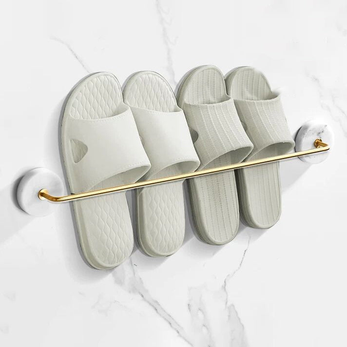 Modern bathroom accessories as a single piece or as a set in marble and metal