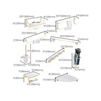 Modern bathroom accessories as a single piece or as a set in marble and metal