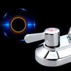 High Arch Brass Bathroom Faucet Double Handle Basin Tap