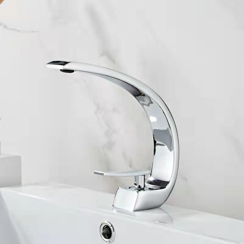 17 cm High Basin Faucet Luxury 1 Hole Basin Faucet Cubic Bathroom Faucet