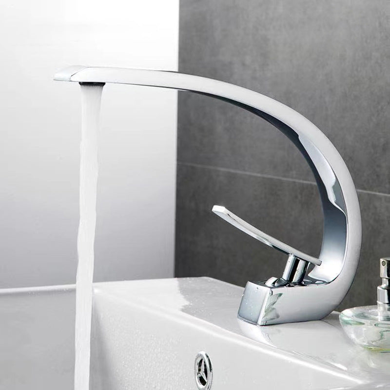 17 cm High Basin Faucet Luxury 1 Hole Basin Faucet Cubic Bathroom Faucet