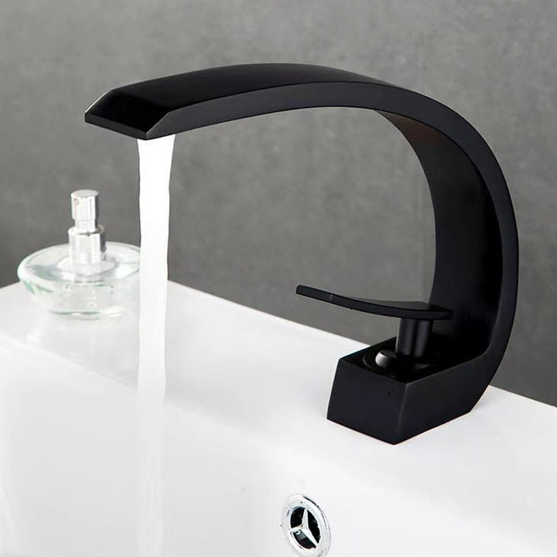 17 cm High Basin Faucet Luxury 1 Hole Basin Faucet Cubic Bathroom Faucet