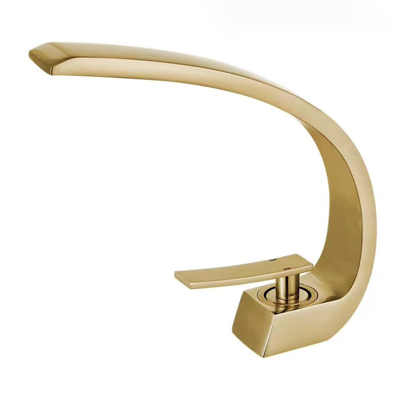 17 cm High Basin Faucet Luxury 1 Hole Basin Faucet Cubic Bathroom Faucet