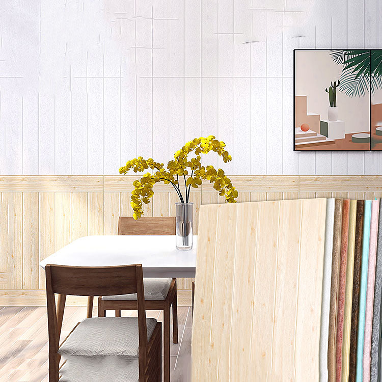 Modern Wall Paneling Peel and Stick Wood Look Design Rectangular Wall Paneling