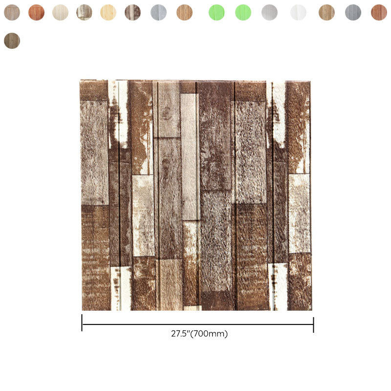 Modern Wall Paneling Peel and Stick Wood Look Design Rectangular Wall Paneling