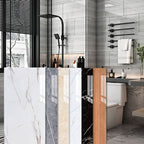 Single Tile Peel and Stick Tile Plastic Peel and Stick Tile with Rectangular Shape
