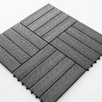 Floor Bullnose Click Lock Wire Brushed Wood Tiles