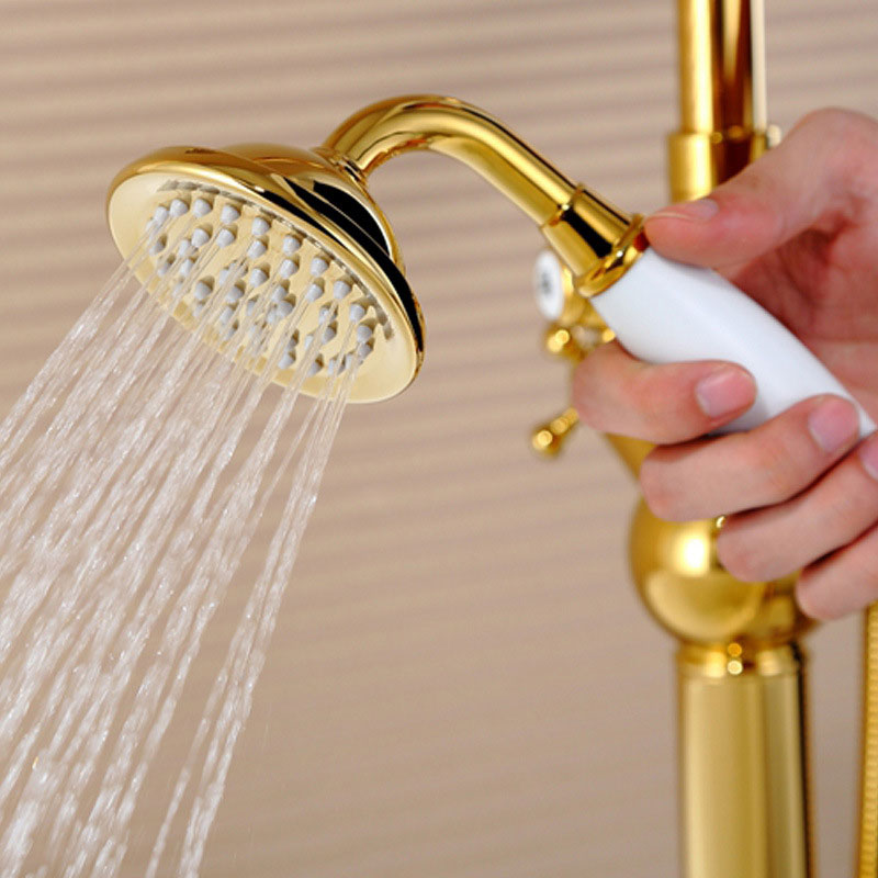 All-Copper Single-Function Handheld Showerhead European Style Antique Rain Showerhead