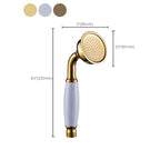 All-Copper Single-Function Handheld Showerhead European Style Antique Rain Showerhead