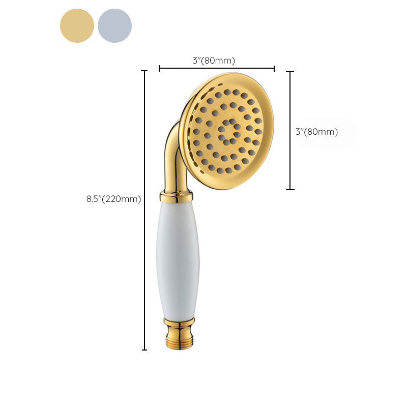 All-Copper Single-Function Handheld Showerhead European Style Antique Rain Showerhead