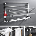 Silver/Black Bathroom Hardware Set Modern Bathroom Accessories Hardware Set