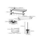 Silver/Black Bathroom Hardware Set Modern Bathroom Accessories Hardware Set