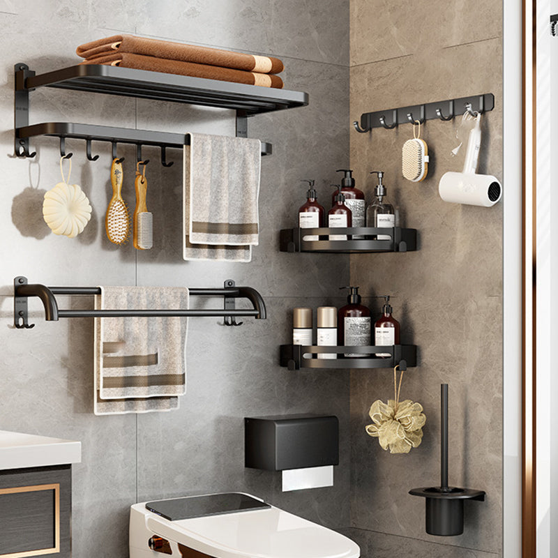 Matte black bathroom accessory set Modern bathroom accessory hardware set