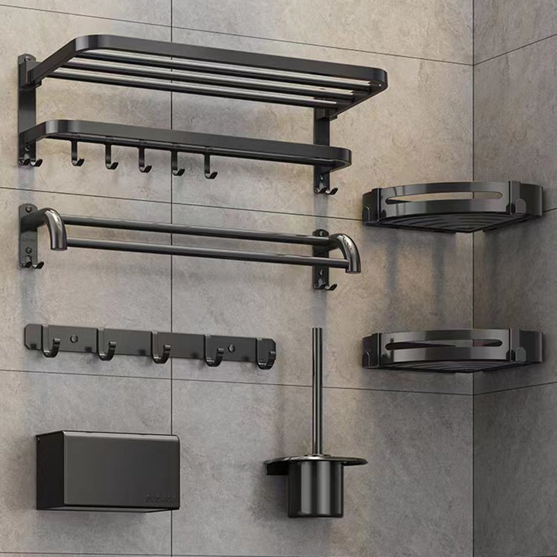 Matte black bathroom accessory set Modern bathroom accessory hardware set