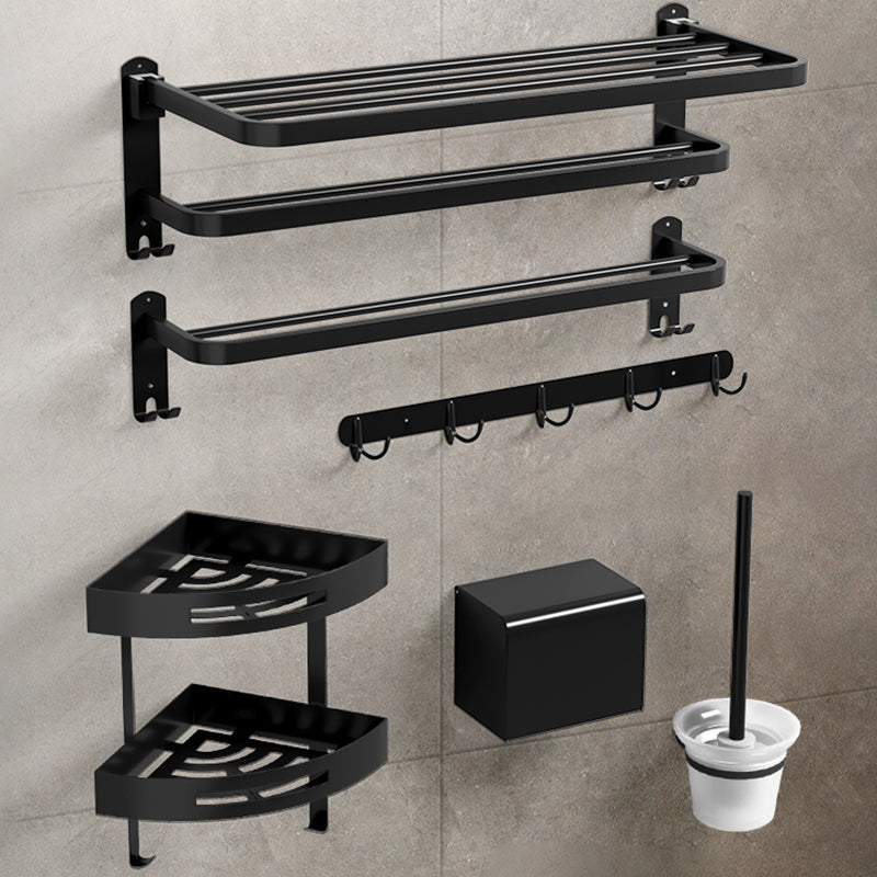 Black modern bathroom accessory set stainless steel bathroom fittings