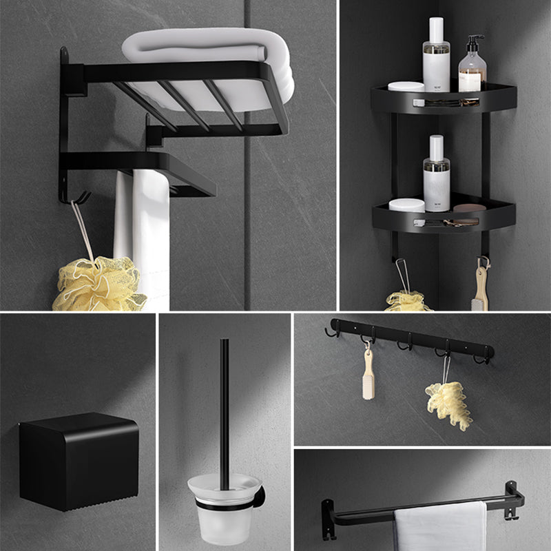 Black modern bathroom accessory set stainless steel bathroom fittings