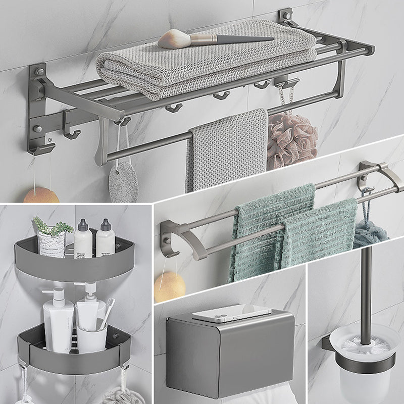 Modern Chrome Bathroom Accessories Set Aluminum Bathroom Fittings Set