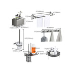 Modern Chrome Bathroom Accessories Set Aluminum Bathroom Fittings Set