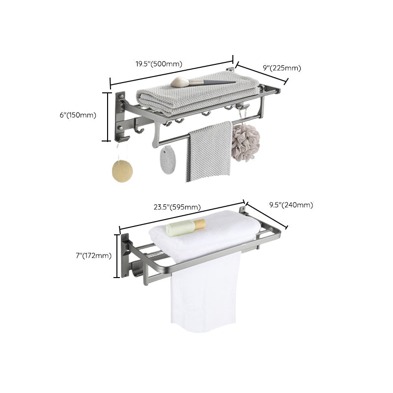 Modern Chrome Bathroom Accessories Set Aluminum Bathroom Fittings Set