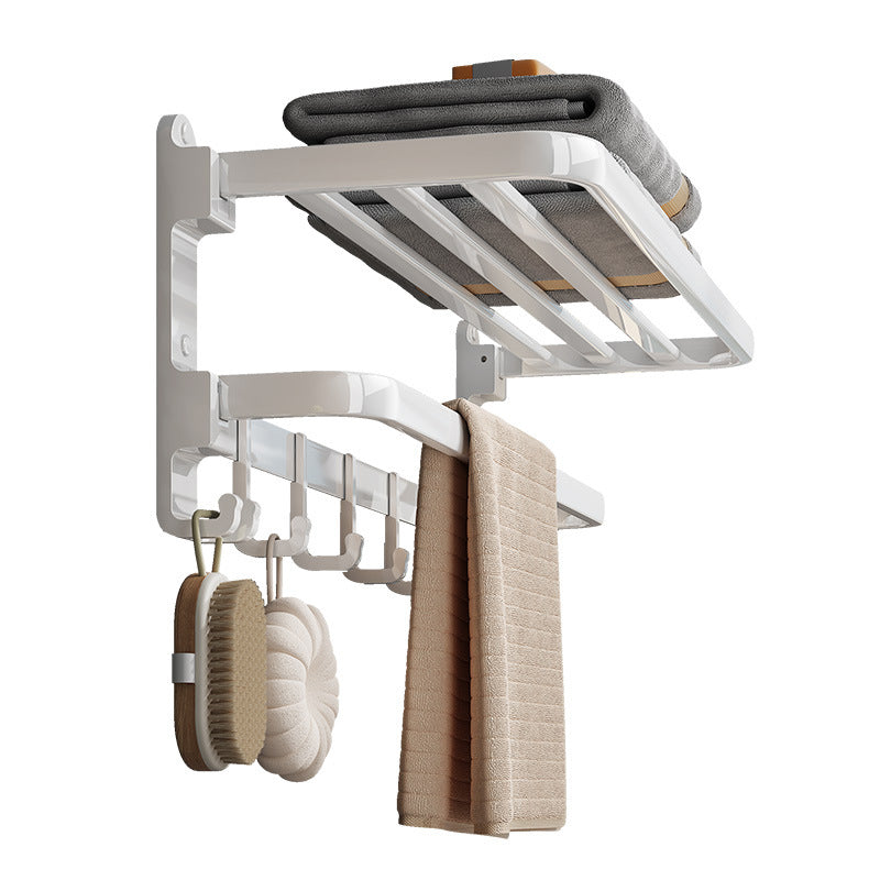 Modern white bathroom accessories as a single piece or in a set made of metal