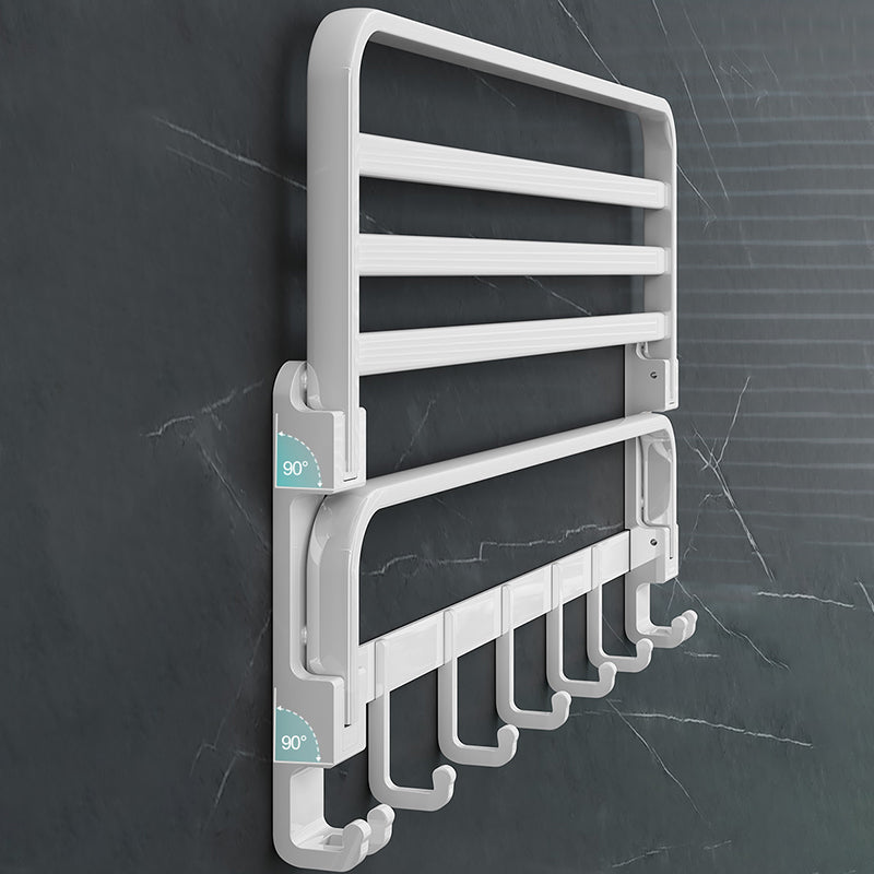 Modern white bathroom accessories as a single piece or in a set made of metal