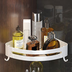 Modern white bathroom accessories as a single piece or in a set made of metal
