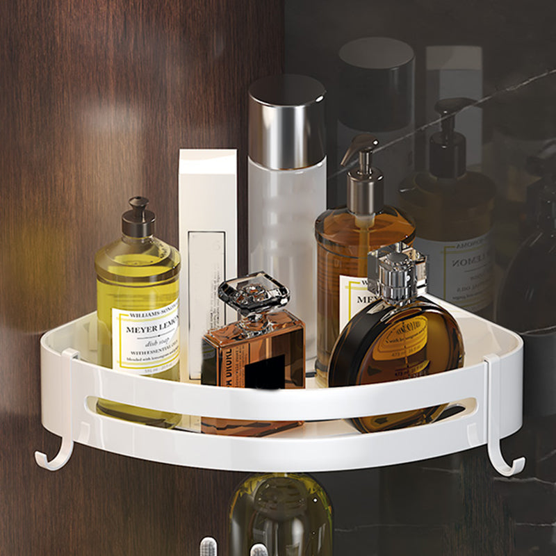 Modern white bathroom accessories as a single piece or in a set made of metal