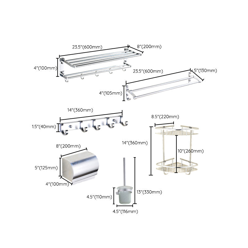 Modern Stainless Steel Paper Holder Bathroom Shelf Bathroom Accessories Set
