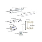 Modern Stainless Steel Paper Holder Bathroom Shelf Bathroom Accessories Set