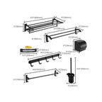 Modern Matt Black Bathroom Shelf Paper Holder Bathroom Accessory Set