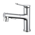 Extendable Bathroom Faucet Brass Modern Faucet with Water Hose