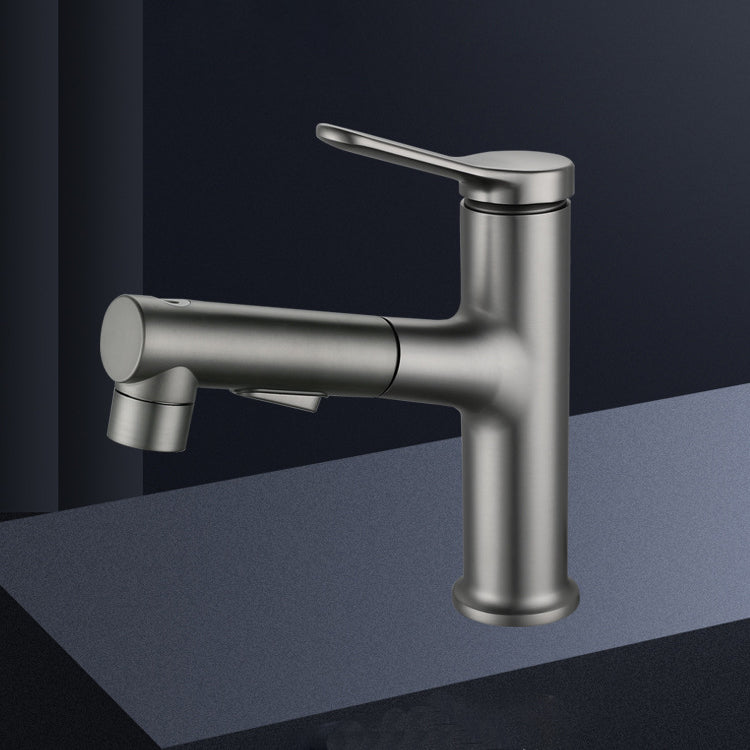 Extendable Bathroom Faucet Brass Modern Faucet with Water Hose