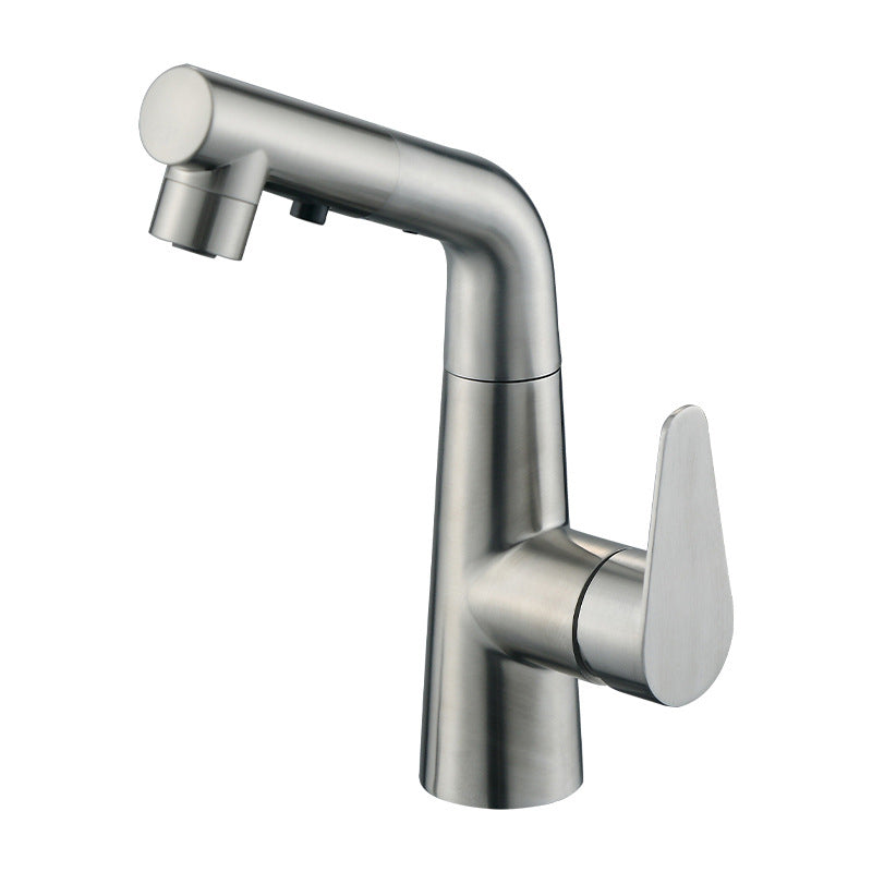 Contemporary Vessel Faucet Pull-Out Faucet with Single Lever Handle