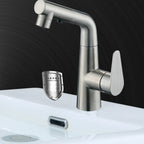 Contemporary Vessel Faucet Pull-Out Faucet with Single Lever Handle