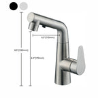 Contemporary Vessel Faucet Pull-Out Faucet with Single Lever Handle