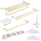 Modern White Bathroom Accessory As A Single Piece Or In A Set Made Of Marble