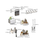 Modern Bathroom Accessory Set White Paper Holder Bathroom Shelf Bathroom Fittings Set