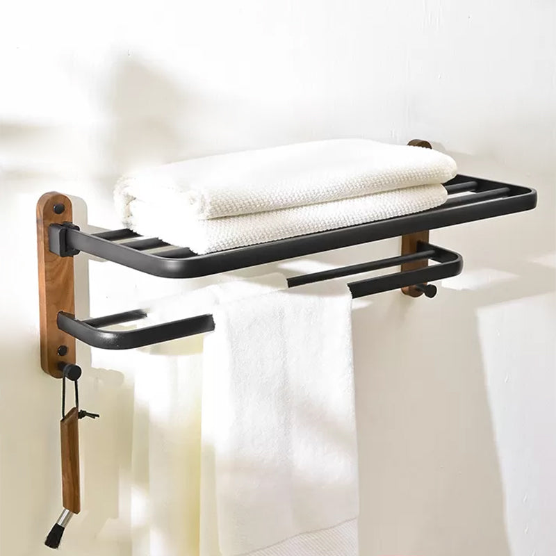 Modern Bathroom Accessory Set Aluminum & Wood Bathroom Fittings Set