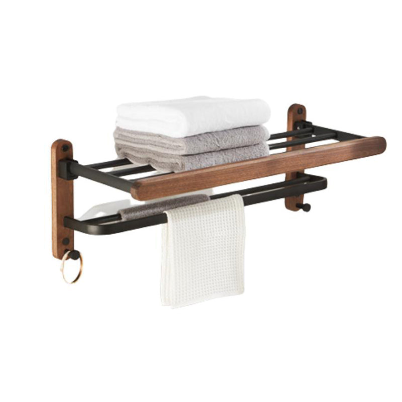 Modern Bathroom Accessory Set Aluminum & Wood Bathroom Fittings Set