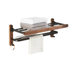 Modern Bathroom Accessory Set Aluminum & Wood Bathroom Fittings Set