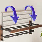 Modern Bathroom Accessory Set Aluminum & Wood Bathroom Fittings Set