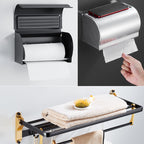 6-piece contemporary bathroom accessory set bathroom shelf/towel bar paper holder included