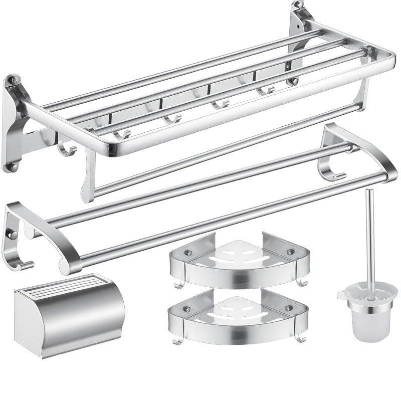 6-piece contemporary bathroom accessory set bathroom shelf/towel bar paper holder included